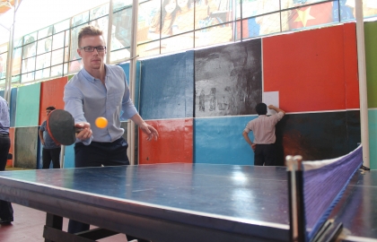 Table tennis tournament for teachers